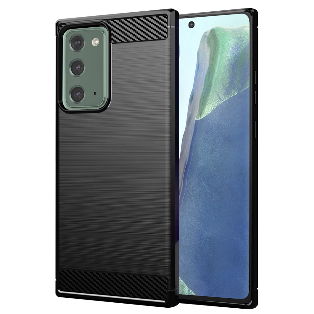 Husa pentru Samsung Galaxy Note 20 / Note 20 5G - Techsuit Carbon Silicone - Black [1]