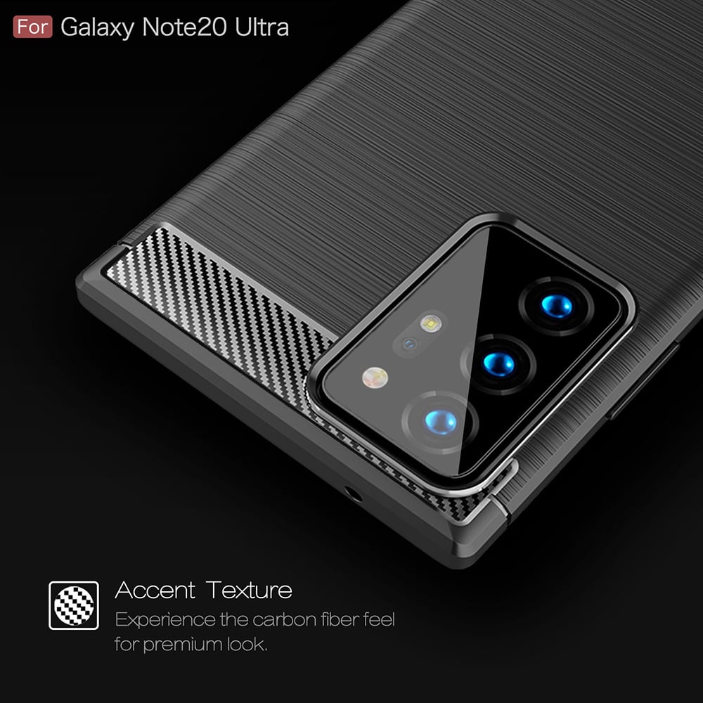 Husa pentru Samsung Galaxy Note 20 Ultra / Note 20 Ultra 5G - Techsuit Carbon Silicone - Black [3]