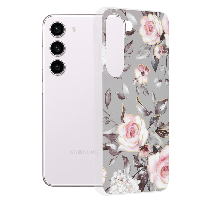 Husa pentru Samsung Galaxy S23 - Techsuit Marble Series - Bloom of Ruth Gray [6]