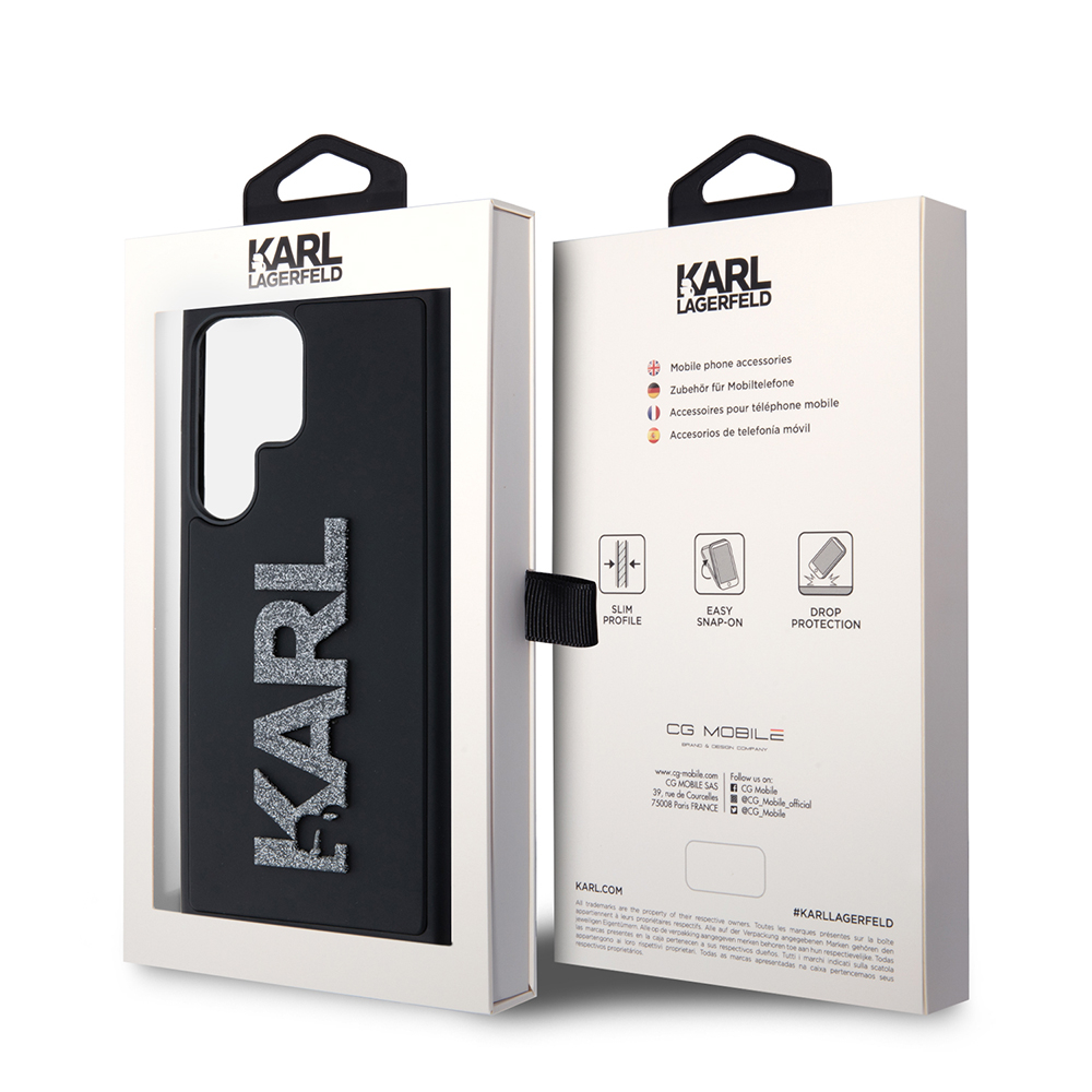 Husa pentru Samsung Galaxy S23 Ultra - Karl Lagerfeld 3D Design  - Rubber Glitter Logo [7]