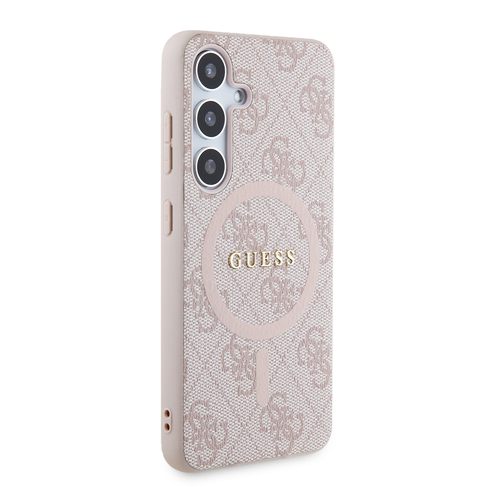 Husa pentru Samsung Galaxy S24 - Guess 4G Collection Leather MagSafe  - Pink [4]