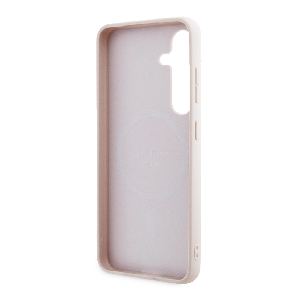 Husa pentru Samsung Galaxy S24 - Guess 4G Collection Leather MagSafe  - Pink [6]