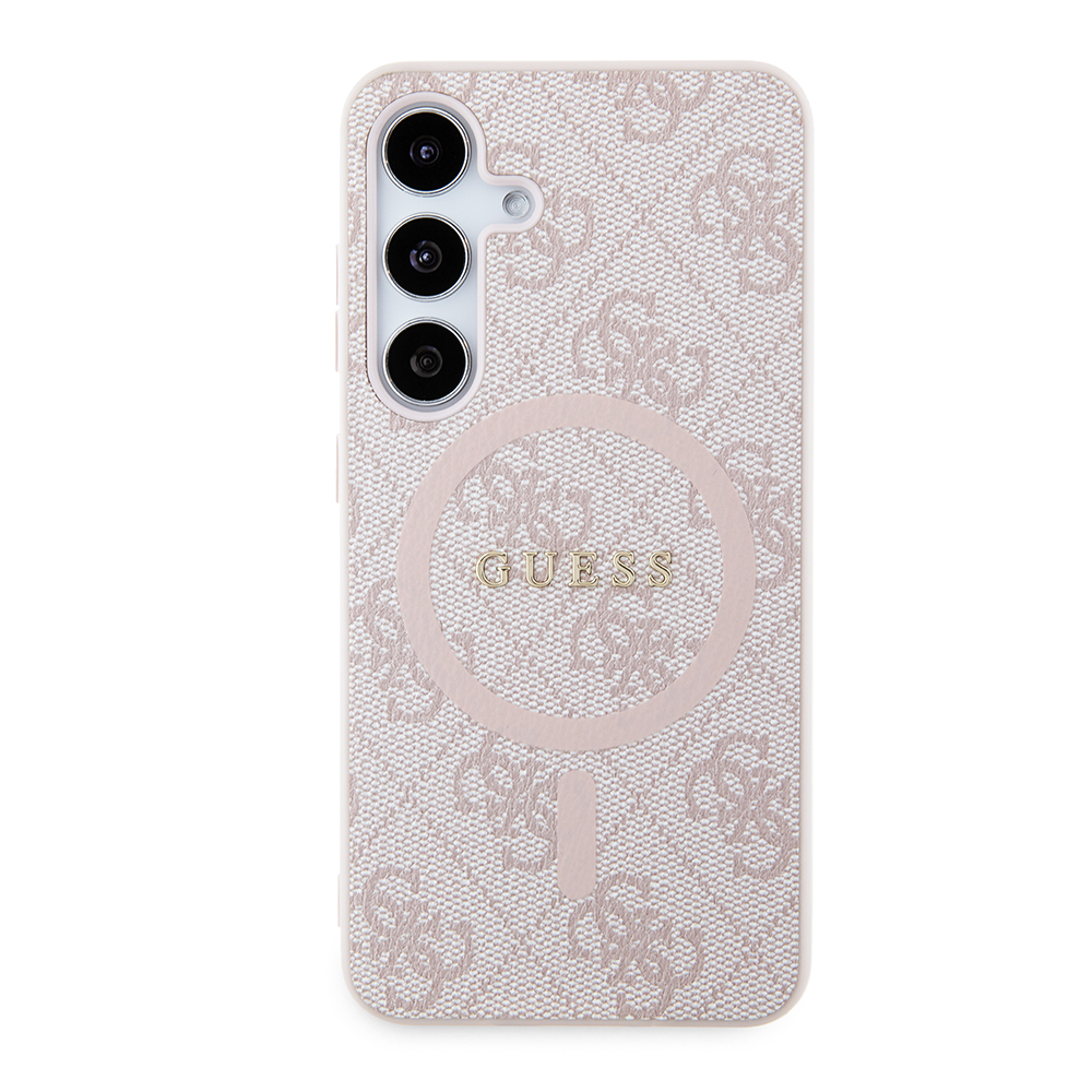 Husa pentru Samsung Galaxy S24 - Guess 4G Collection Leather MagSafe  - Pink [3]