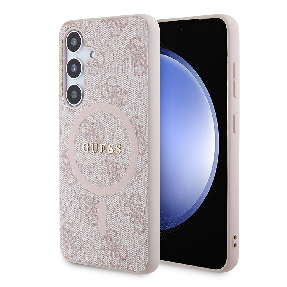 Husa pentru Samsung Galaxy S24 - Guess 4G Collection Leather MagSafe  - Pink [1]