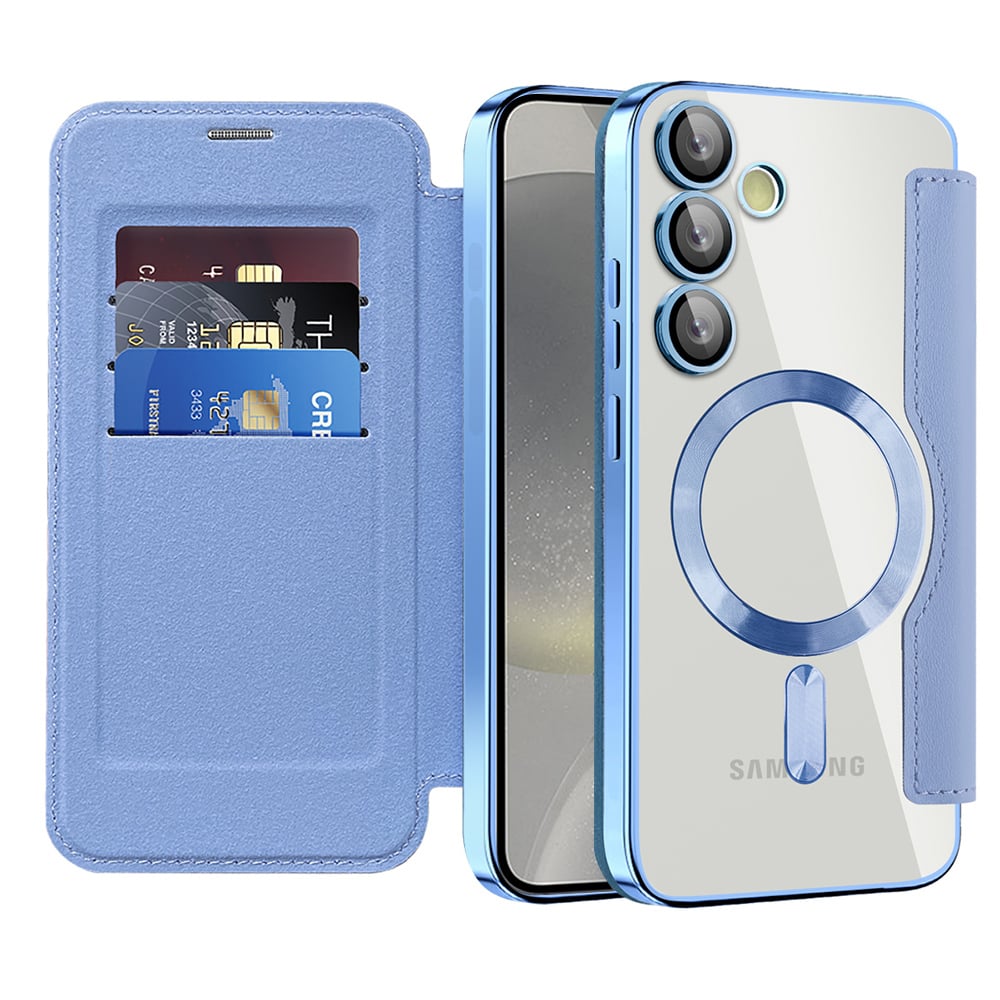 Husa pentru Samsung Galaxy S24 - Techsuit SmartMag Book Case - Light Blue [1]