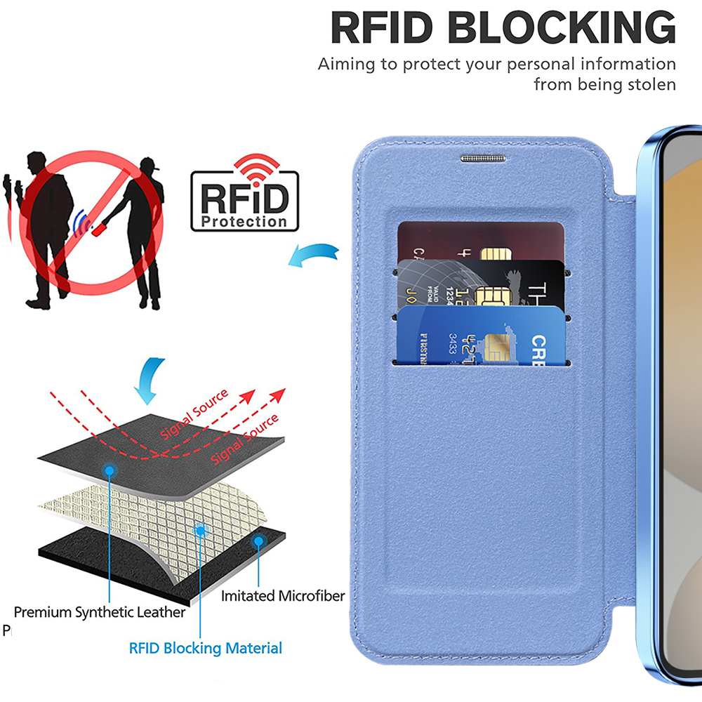 Husa pentru Samsung Galaxy S24 - Techsuit SmartMag Book Case - Light Blue [5]