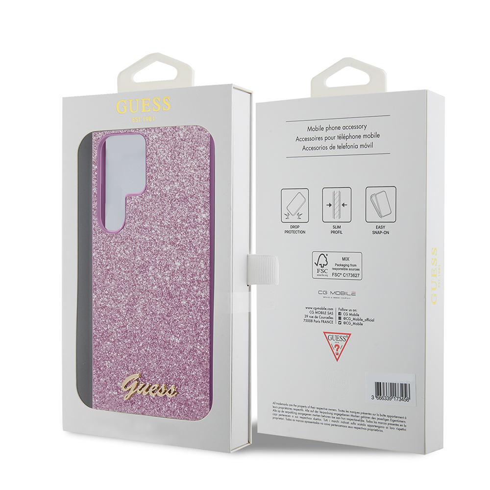 Husa pentru Samsung Galaxy S24 Ultra - Guess Glitter Script  - Black [7]