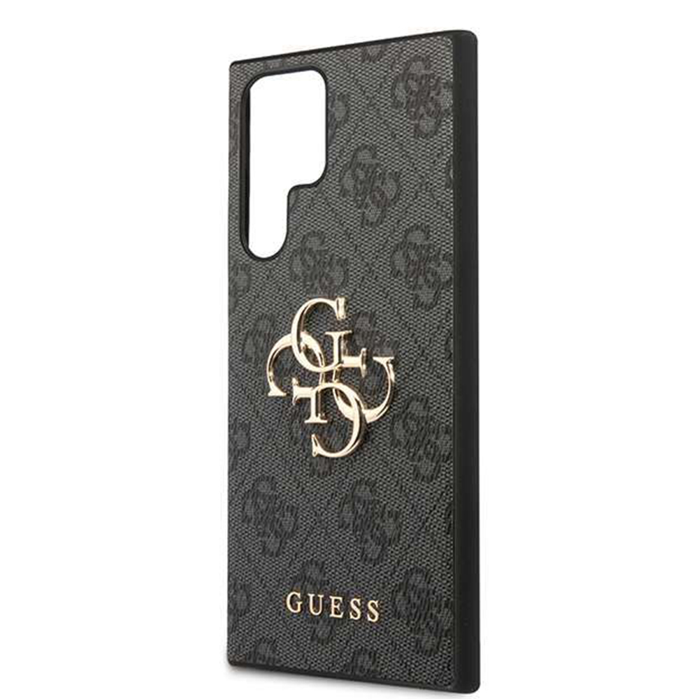 Husa pentru Samsung Galaxy S24 Ultra - Guess Leather 4G Metal Logo  - Black [5]