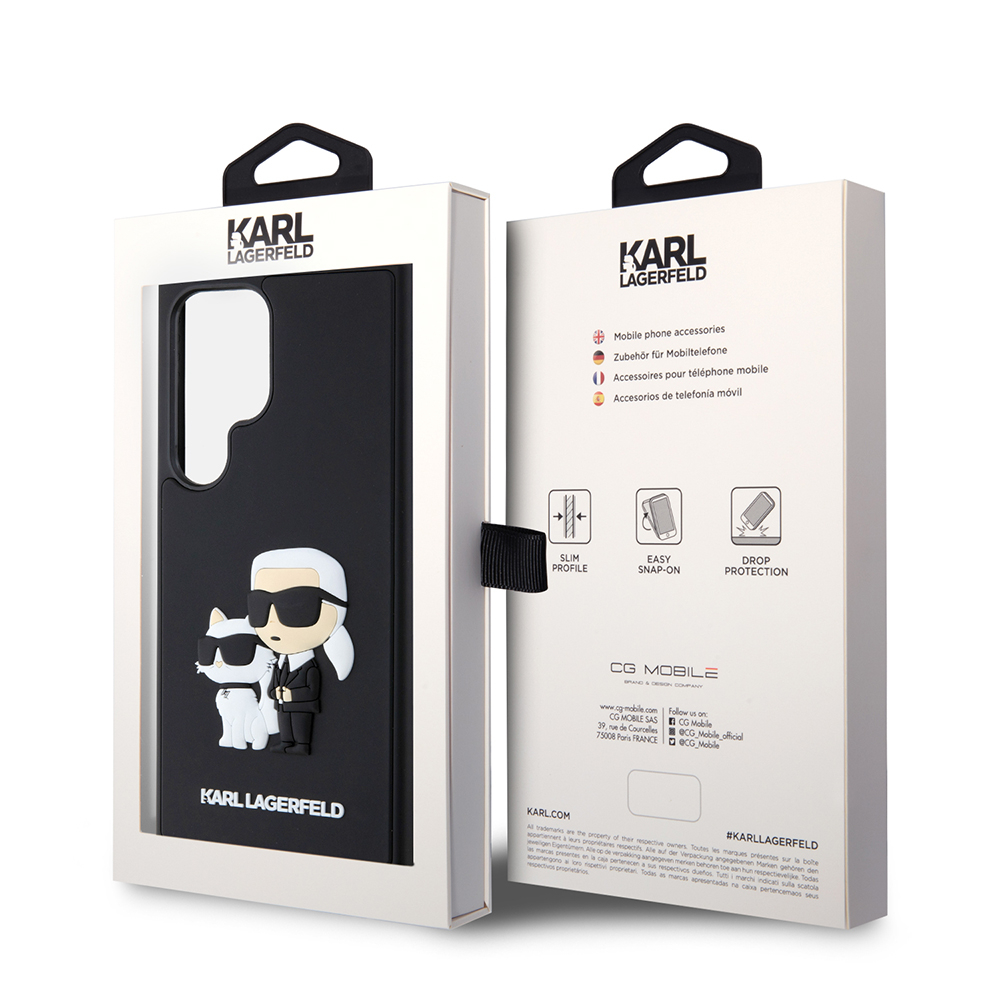 Husa pentru Samsung Galaxy S24 Ultra - Karl Lagerfeld 3D Design  - Rubber Karl&Choupette [7]