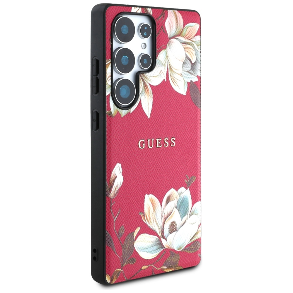 Husa pentru Samsung Galaxy S25 Ultra - Guess Grained Flowers MagSafe  - Fuchsia [3]
