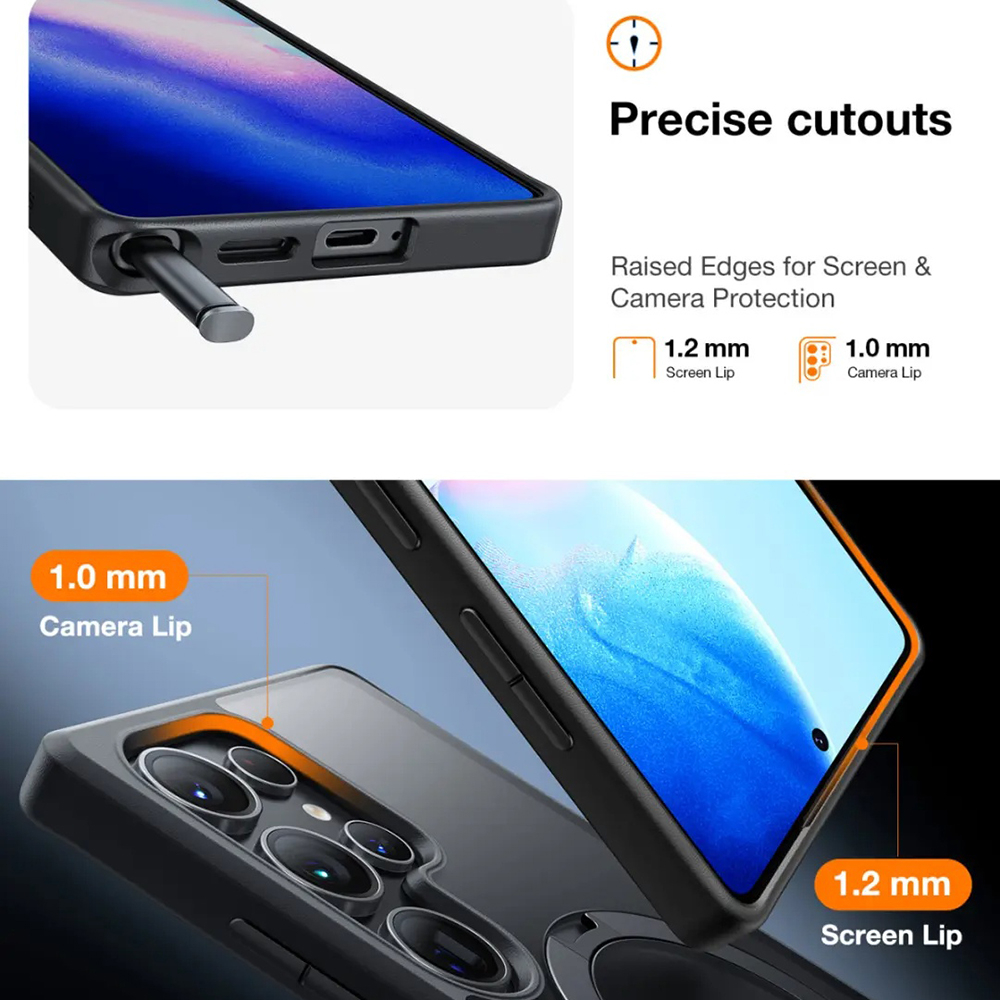 Husa pentru Samsung Galaxy S25 Ultra - Torras Ostand Spin Series - Black [6]