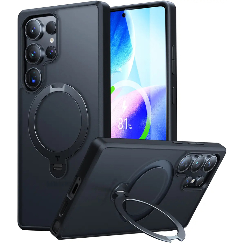 Husa pentru Samsung Galaxy S25 Ultra - Torras Ostand Spin Series - Black [1]