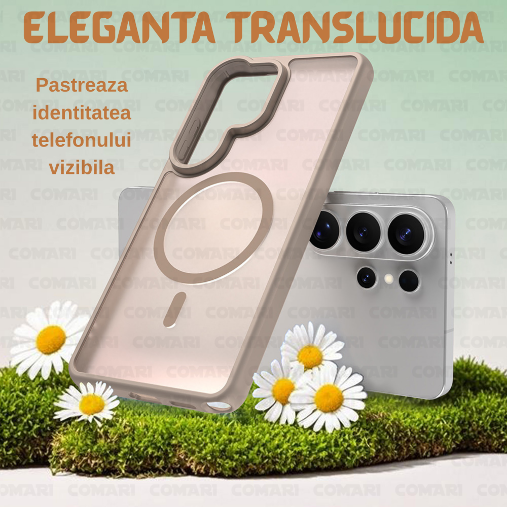 Husa pentru Samsung Galaxy S26 Ultra Comari® Pulse, compatibila MagSafe, protectie avansata, laterale ranforsate, finisaj mat translucid antiamprenta, Auriu [3]