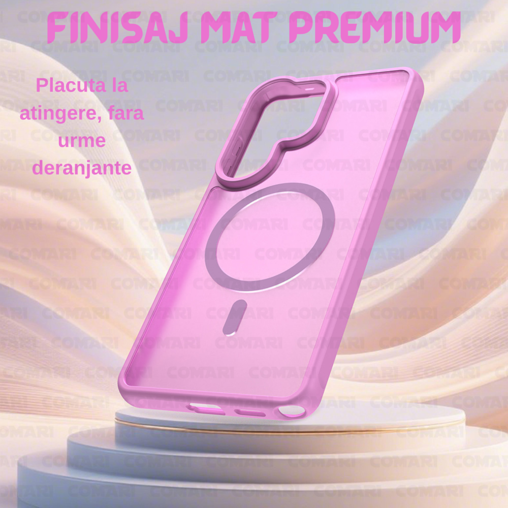 Husa pentru Samsung Galaxy S26 Ultra Comari® Pulse, compatibila MagSafe, protectie avansata, laterale ranforsate, finisaj mat translucid antiamprenta, Roz [4]