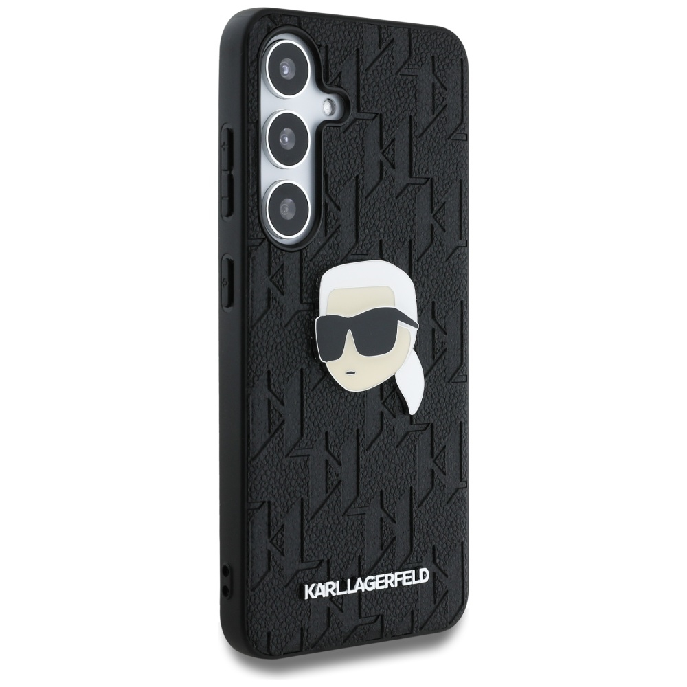Husa Samsung Galaxy S25 - Karl Lagerfeld Hardcase Monogram Leather  - Karl Head Pin [3]