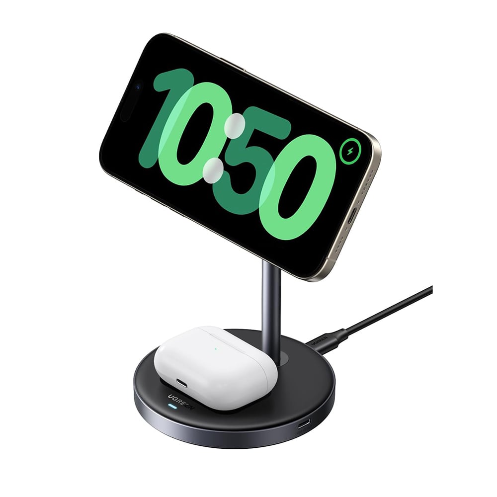 Incarcator fara Fir 2 in 1, 20W, 3A, USB-C, Qi2 - Ugreen W710 (45382) - Black [2]