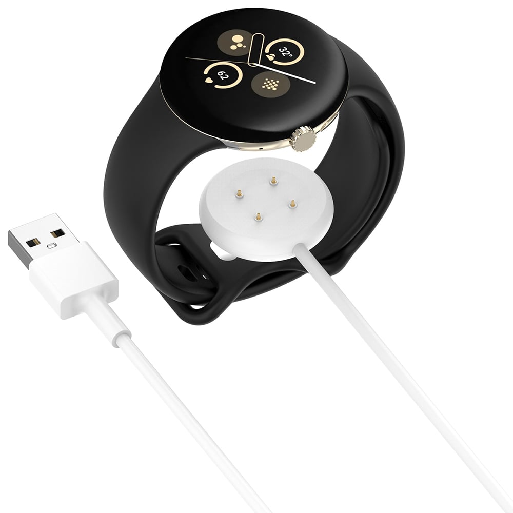 Incarcator pentru Google Pixel Watch3 (41mm, 45mm) / 2 / Fitbit Ace LTE, USB - Techsuit (THC5) - White [1]