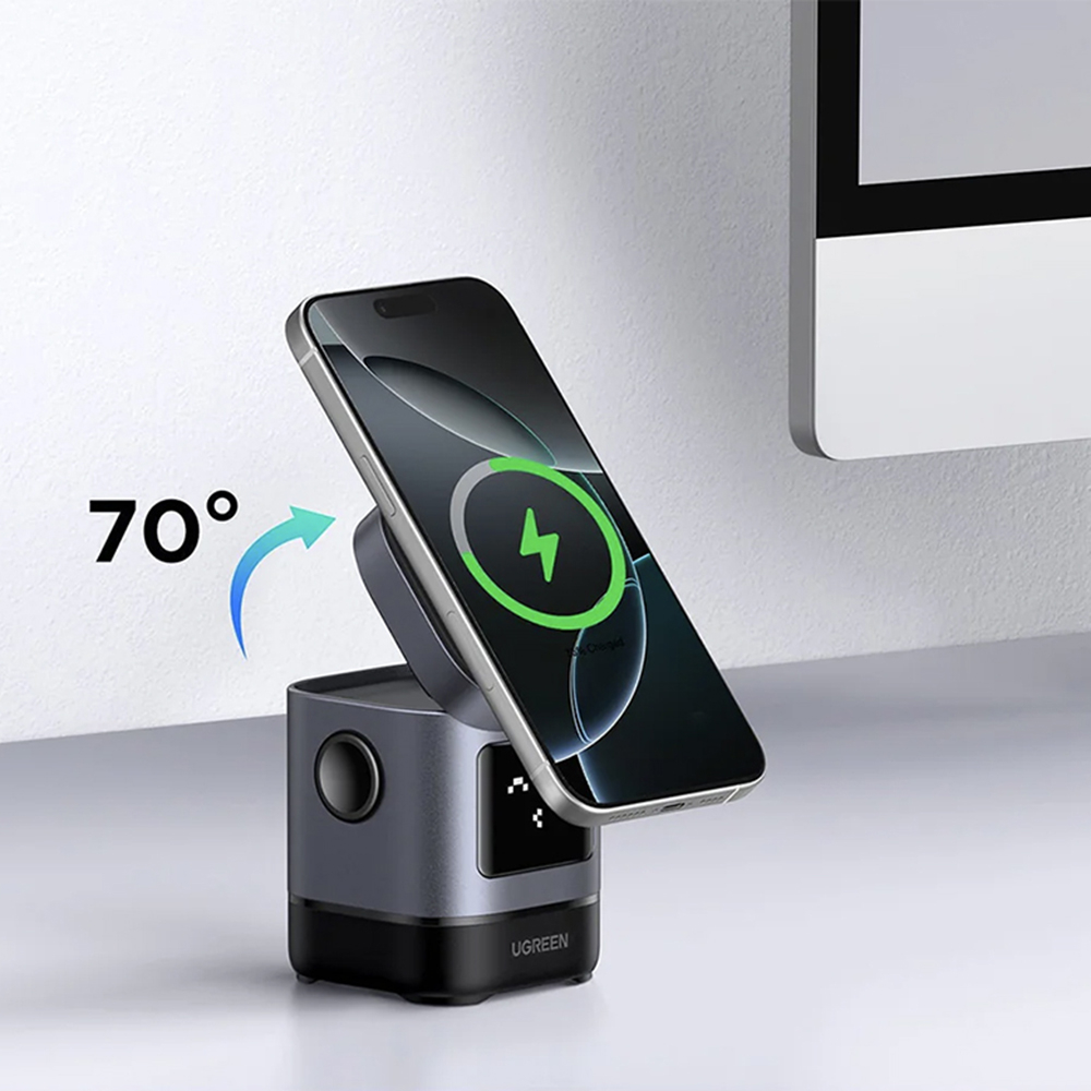 Incarcator Pliabil fara Fir 2in1, 25W, USB-C, MPP - Ugreen W709 (45775) - Black [5]