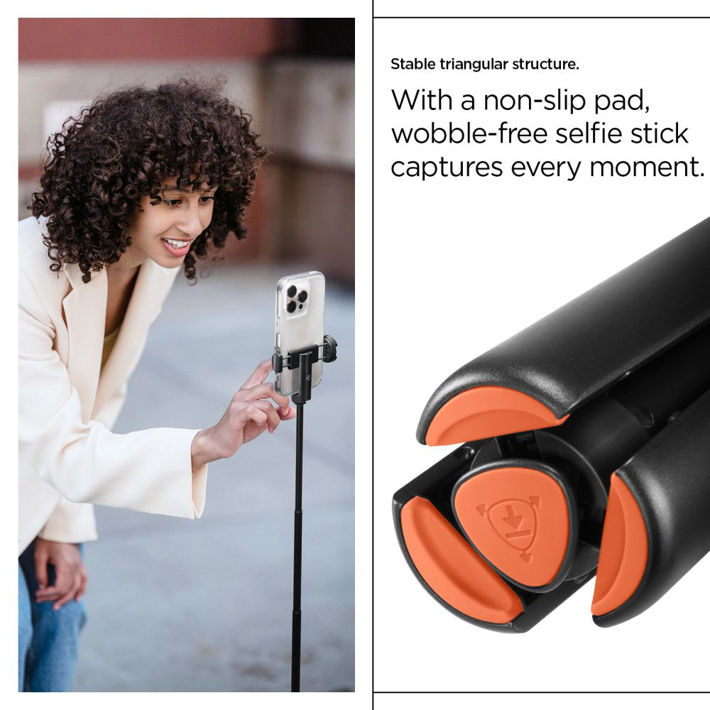 Selfie Stick Bluetooth cu Telecomanda- Spigen (S541W) - Black [18]