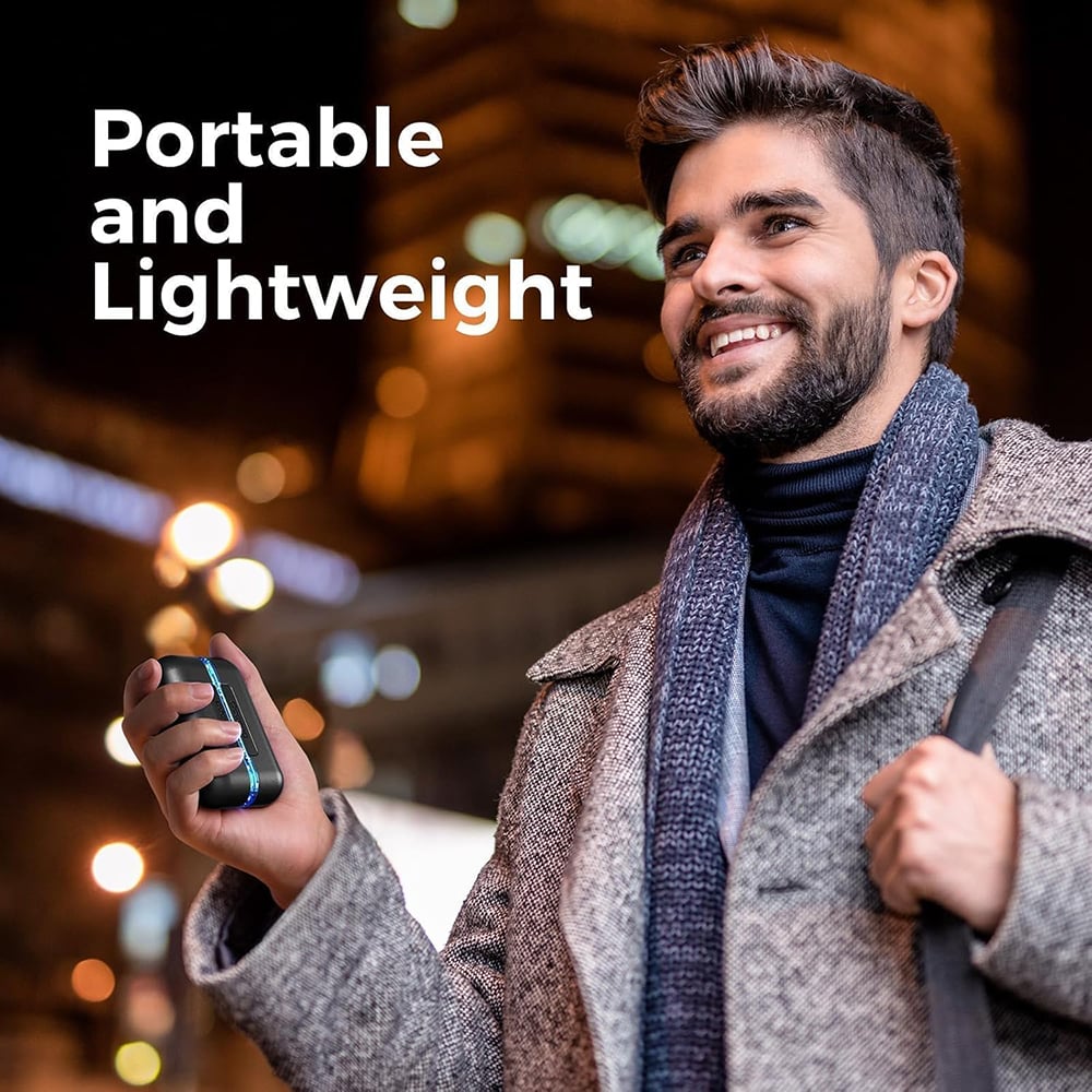 Set Hand Warmer cu Lumini RGB, Power Bank, Type-C, Magnetic, MagTwins, 2x 5000mAh - Ocoopa (UT4103-BK) - Black [2]