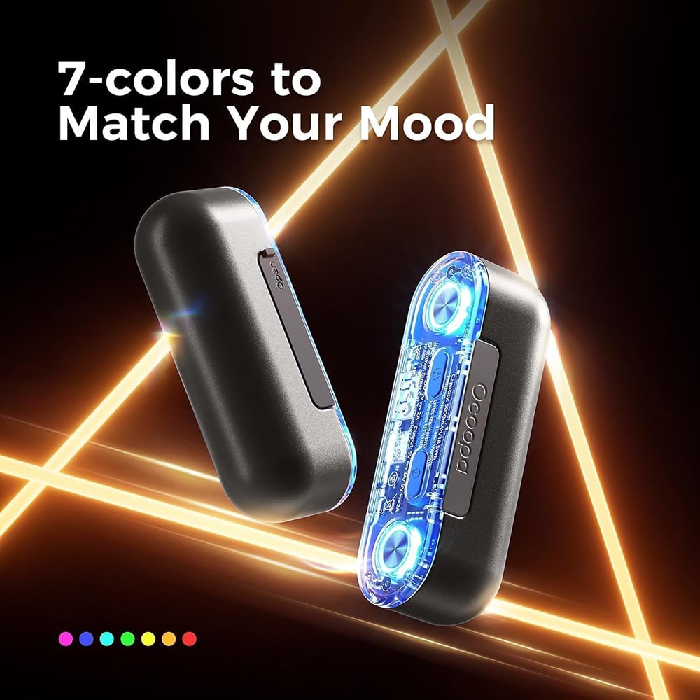 Set Hand Warmer cu Lumini RGB, Power Bank, Type-C, Magnetic, MagTwins, 2x 5000mAh - Ocoopa (UT4103-BK) - Black [4]