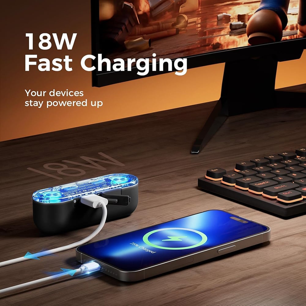 Set Hand Warmer cu Lumini RGB, Power Bank, Type-C, Magnetic, MagTwins, 2x 5000mAh - Ocoopa (UT4103-BK) - Black [7]