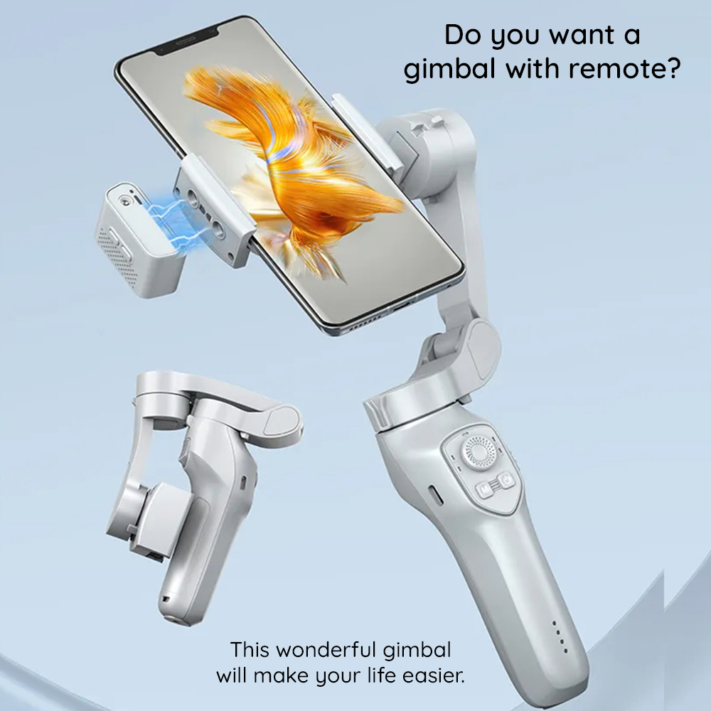 Stabilizator imagine, pentru telefon, cu Inception Mode, Beauty Function, Pliabil - Techsuit - Gri [4]