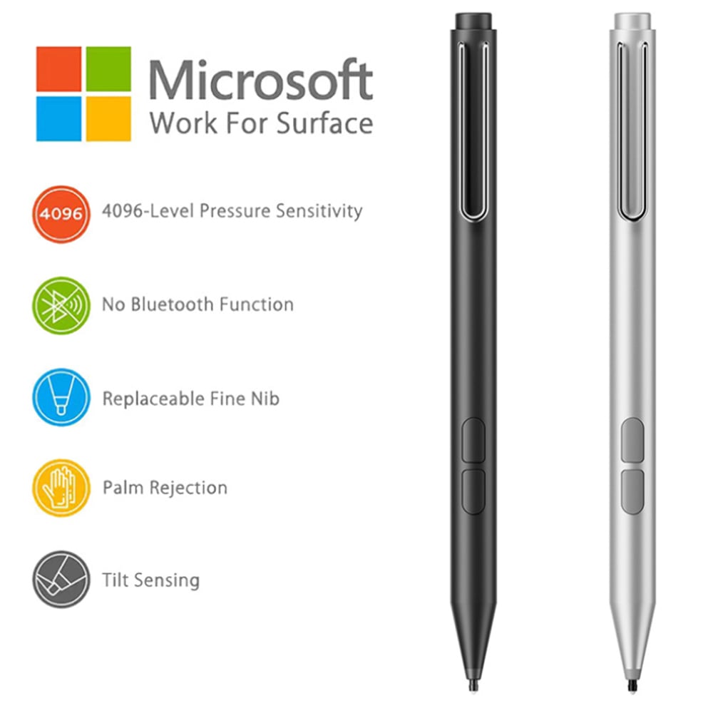 Stylus Pen pentru Tableta Microsoft Surface, Palm Rejection, AAAA Battery, MPP1.51 - Techsuit (F94S) - Black [5]