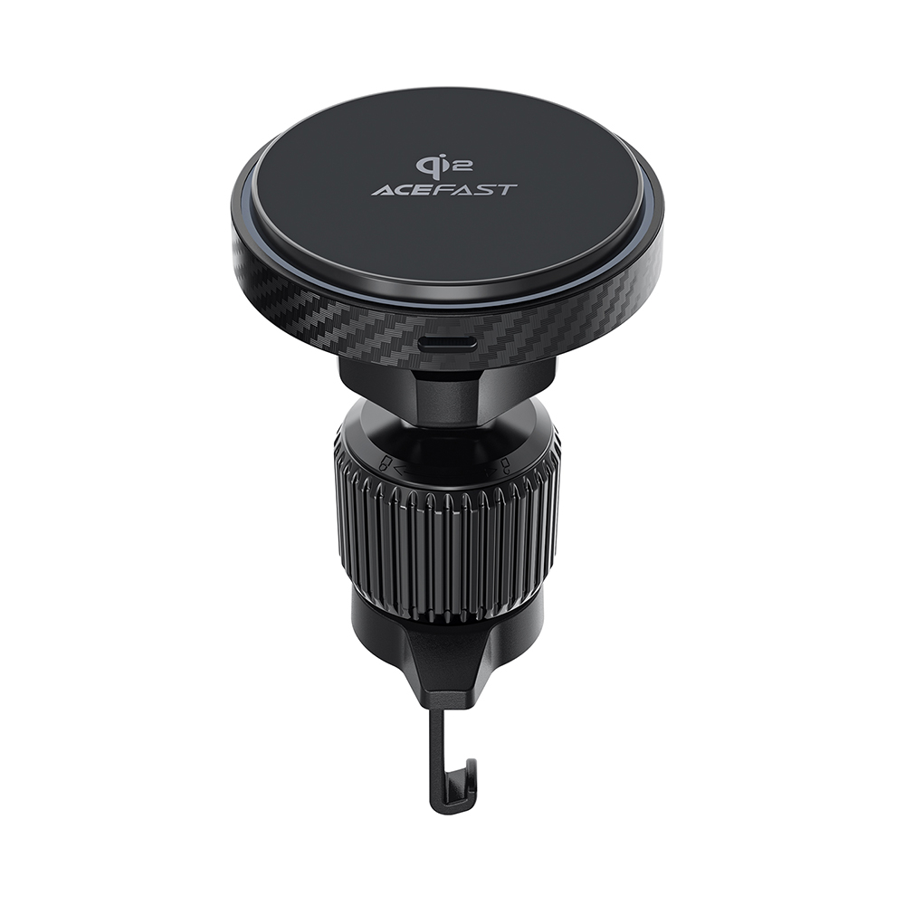 Suport Auto Wireless pentru Telefon, LED Ambient Light, Qi2, 15W - Acefast (D33) - Black [3]