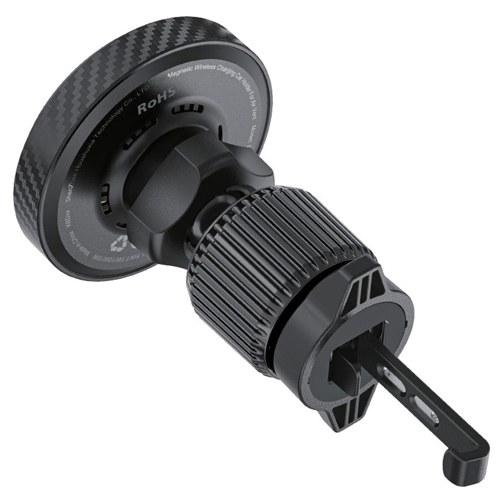 Suport Auto Wireless pentru Telefon, LED Ambient Light, Qi2, 15W - Acefast (D33) - Black [2]