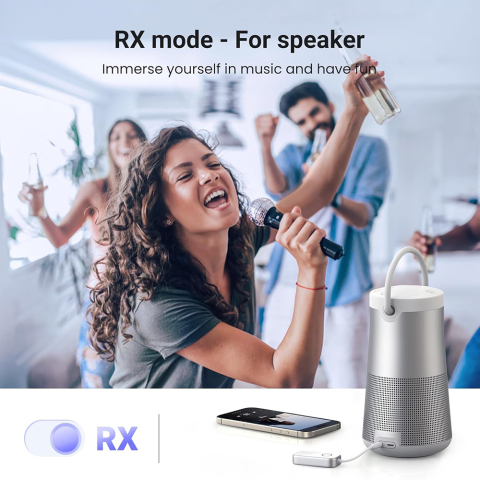 Adaptor Bluetooth Auxiliar Jack, TX/RX Mode, BT5.4 - Ugreen CM872 (45812) - White [6]