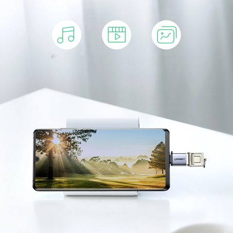 Adaptor USB-C la USB 3.0 Ugreen US270 5Gbps OTG Gray [2]