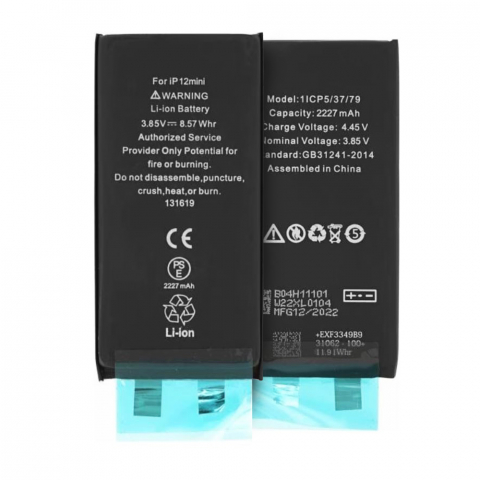 Acumulatori - Baterie pentru iPhone 12 Mini, 2227mAh, fara prindere - OEM - Black