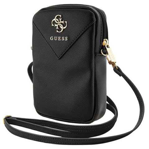 Genti - Borseta, Guess, Piele ecologica, 19x12x3.8cm, Negru