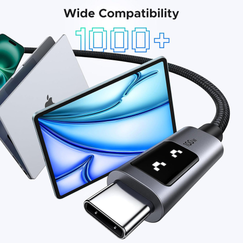 Cablu Ugreen USB-C la USB-C 100W 0.5m Space Gray [1]