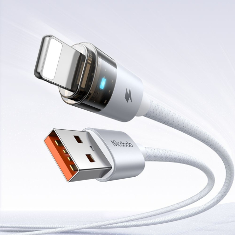 Cablu USB-A Lightning Mcdodo CA-6912 3A 1.2m Transparent White [1]