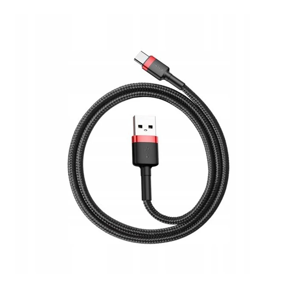 Cablu USB la Type-C, Fast Charge, 3A, 480Mbps, 0.5m - Baseus Cafule - Gray / Black [4]