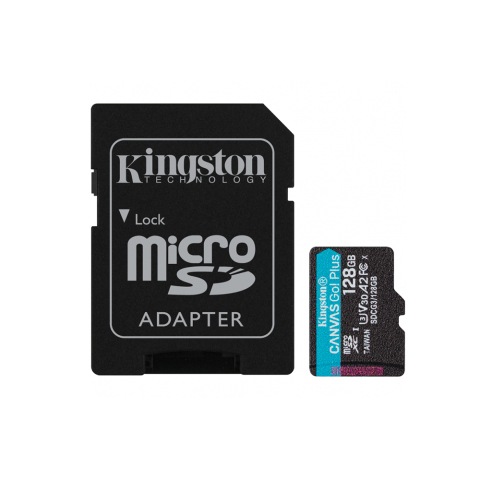 PC, Periferice & Componente - Card de Memorie cu Adaptor, 128GB - Kingston Canvas Go Plus (SDCG3/128GB) - Black