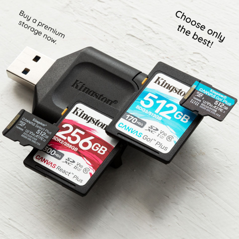 Card de Memorie cu Adaptor, 64GB - Kingston Canvas Select Plus (SDCS2/64GB) - Black [3]