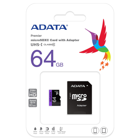 Card de Memorie MicroSDXC 64GB - Adata (AUSDX64GUICL10-RA1) - Black [6]