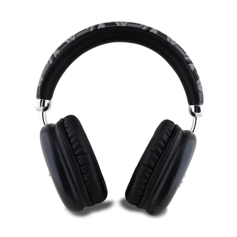 Audio - Casti Bluetooth Over-ear Headset, 400mAh - Guess GCUBE Metallic Script Logo (GUBHK1GCTCSK) - Black