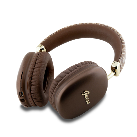 Casti Bluetooth Over-ear Headset, 400mAh - Guess GCUBE Metallic Script Logo (GUBHK1GCTCSW) - Brown [1]