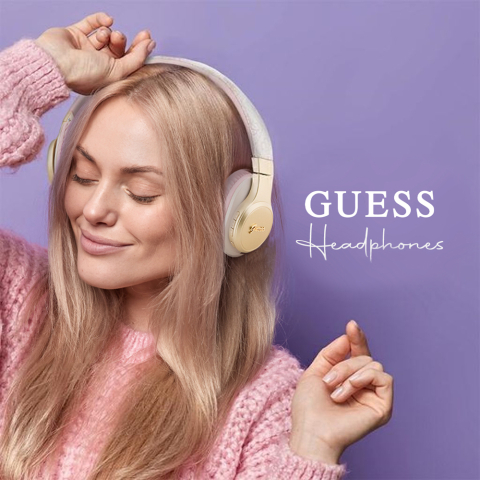 Casti Over-ear, Micro USB, Bluetooth 5.3, 300mAh, IPX4, 40mm - Guess 4G Script (GUBH604GEMP) - Pink [3]