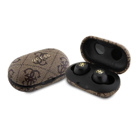 Audio - Casti True Wireless cu Statie de Andocare, ENC, Bluetooth 5.3, IPX5, 300mAhm - Guess (GUTWSP4EGW) - Brown