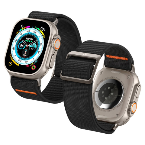 Curea pentru Apple Watch 1/2/3/4/5/6/7/8/9/10/SE/SE 2/Ultra/Ultra 2 (42/44/45/46/49mm) - Spigen Fit Lite Ultra - Black [6]