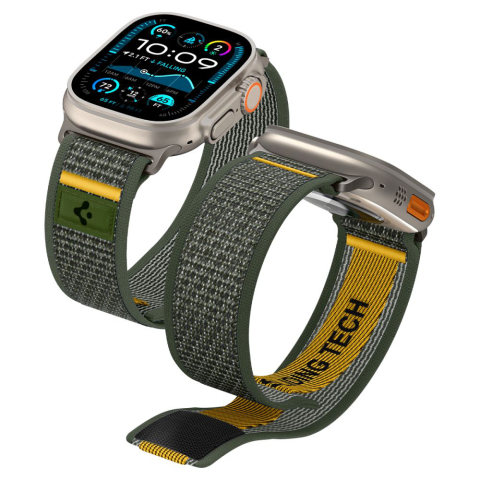 Accesorii SmartWatch - Curea pentru Apple Watch 6  / 7 / 8 / 9 / 10 / SE / SE 2 / Ultra / Ultra 2 (44/45/46/49mm) - Spigen Athlex Air - Active Green