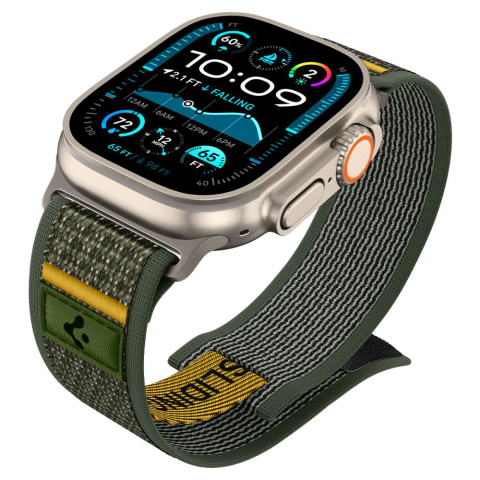 Curea pentru Apple Watch 6  / 7 / 8 / 9 / 10 / SE / SE 2 / Ultra / Ultra 2 (44/45/46/49mm) - Spigen Athlex Air - Active Green [7]