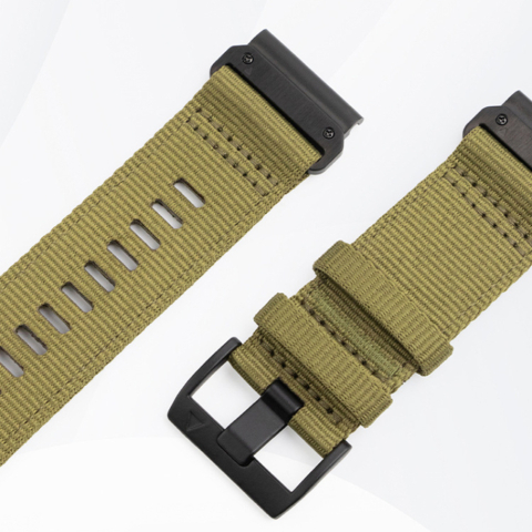 Curea pentru Garmin Fenix 3/3 HR/5X/5X Plus/6X/6X Pro/7X/7X Pro Solar - Techsuit Watchband QuickFit 26mm (W070) - Green Dew [2]