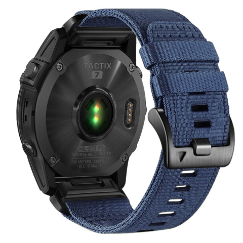 Curea pentru Garmin Fenix 3/3 HR/5X/5X Plus/6X/6X Pro/7X/7X Pro Solar - Techsuit Watchband QuickFit 26mm (W070) - Nightshade Blue [1]