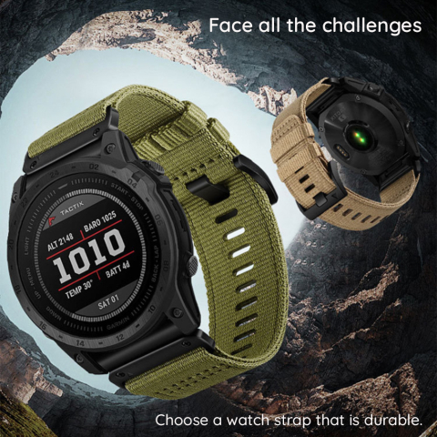 Curea pentru Garmin Fenix 3/3 HR/5X/5X Plus/6X/6X Pro/7X/7X Pro Solar - Techsuit Watchband QuickFit 26mm (W070) - Orange Blossom [2]